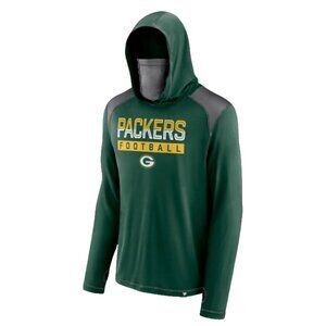 NWOT Men's M Green Bay Packers First Sprint Transitional Hooded Top +Neck Gaiter